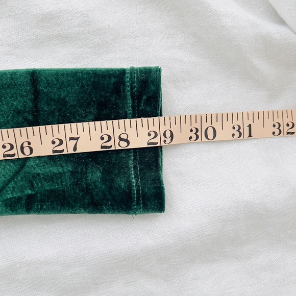 Désir Couture Dark Green Velvet Maxi Dress with Slit Size Small Fairy Witchy - Picture 12 of 12